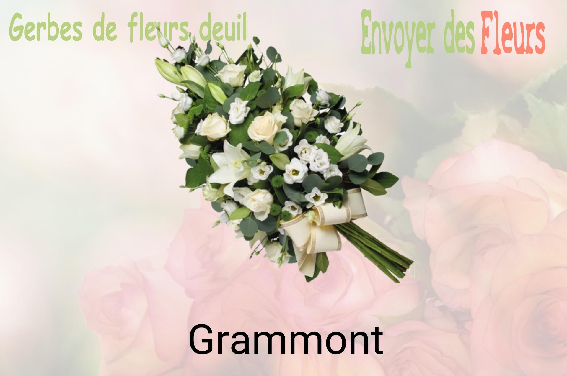 Gerbe de fleurs de deuil livrée à Grammont